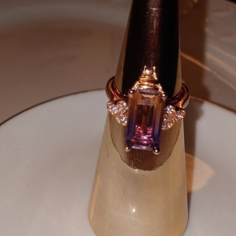 Ring size 8 gold plated brand new Tourmaline gemstone 💎💍
